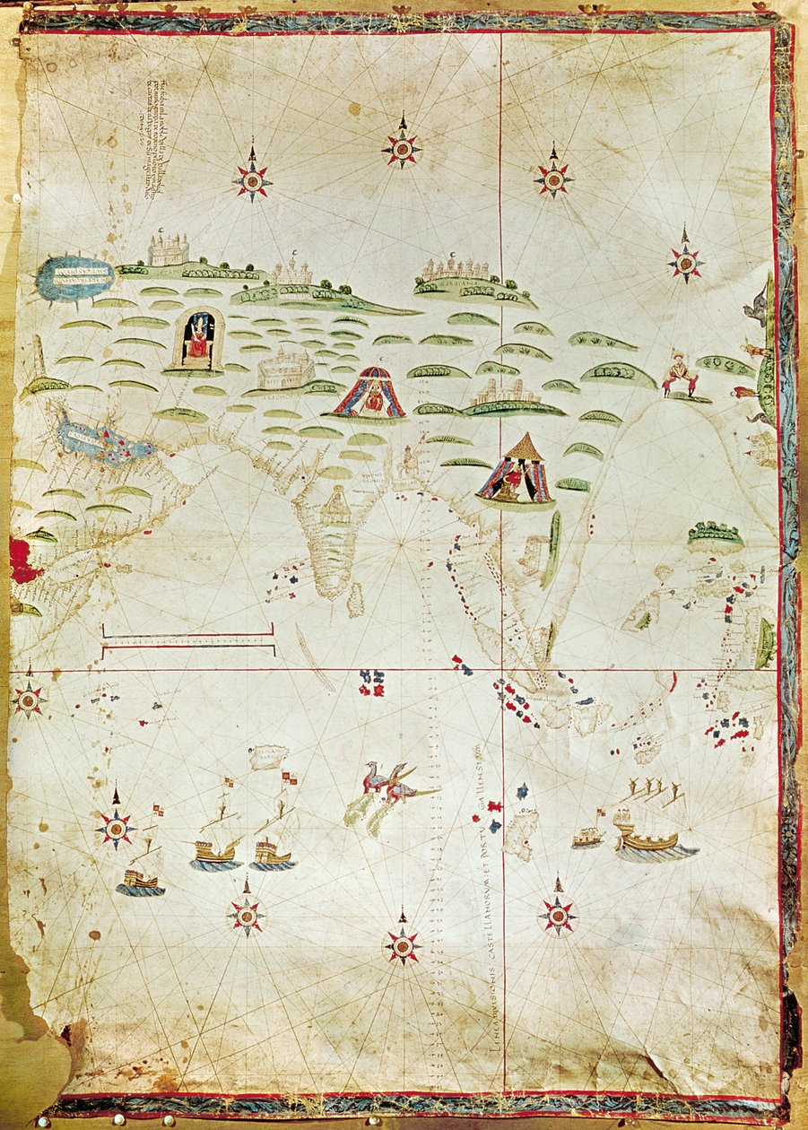 Karta över Moluckerna, 1522 (manuskript på veläng) av Nuno Garcia de Toreno