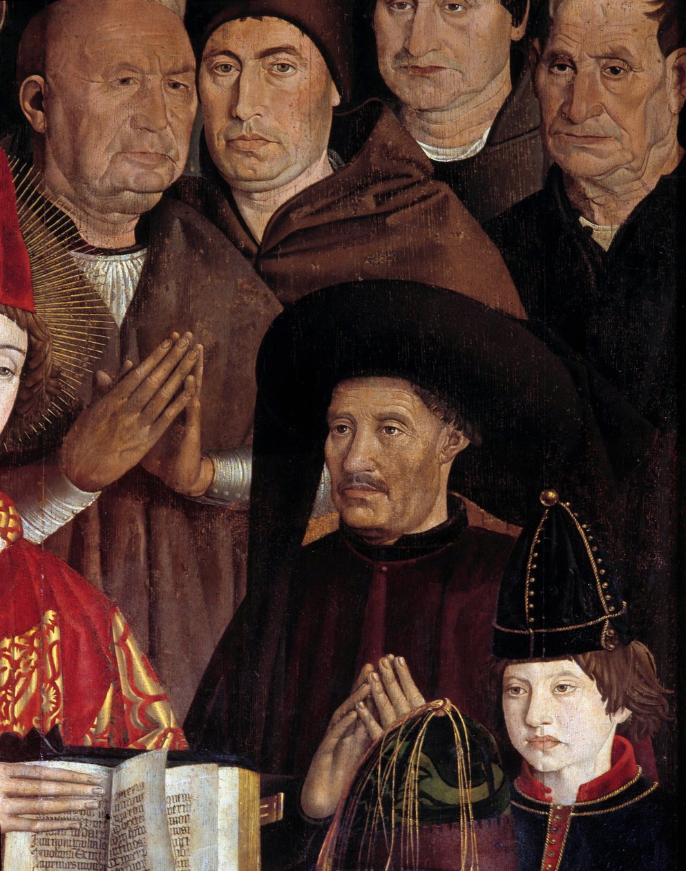 Polyptyk av Saint Vincent (Paineis de Sao Vicente de Fora). Porträtt av Henri Le Navigateur (1394-1460), prins av Portugal. Detalj av en målning av Nuno Goncalves, portugisisk målare från 1400-talet. Nationalmuseet för antik konst, Lissabon av Nuno Goncalves or Gonzalvez
