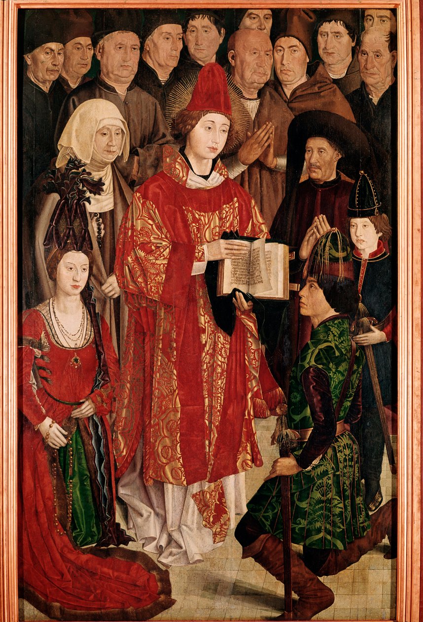 Polyptyk av Saint Vincent: Infantepanelen, med Henrik Sjöfararen och den portugisiska kungafamiljen (Trämålning, ca 1469) av Nuno Goncalves or Gonzalvez