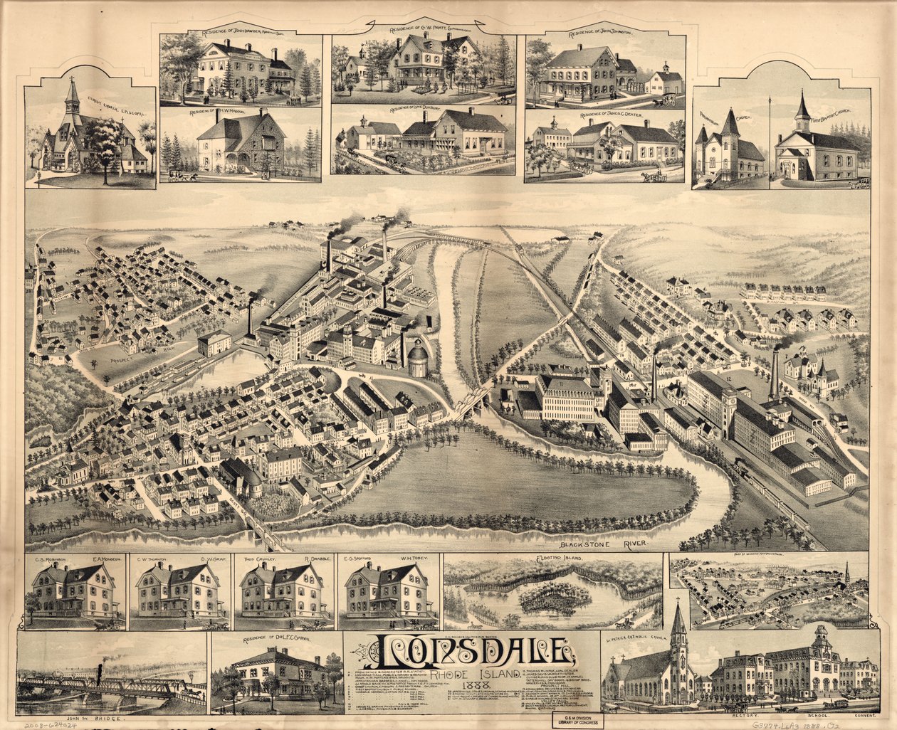 Lonsdale, Rhode Island, 1888. av O.H. Bailey and Co.