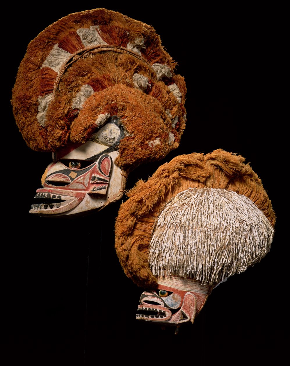 Två masker, New Ireland (blandade media) av Oceanic