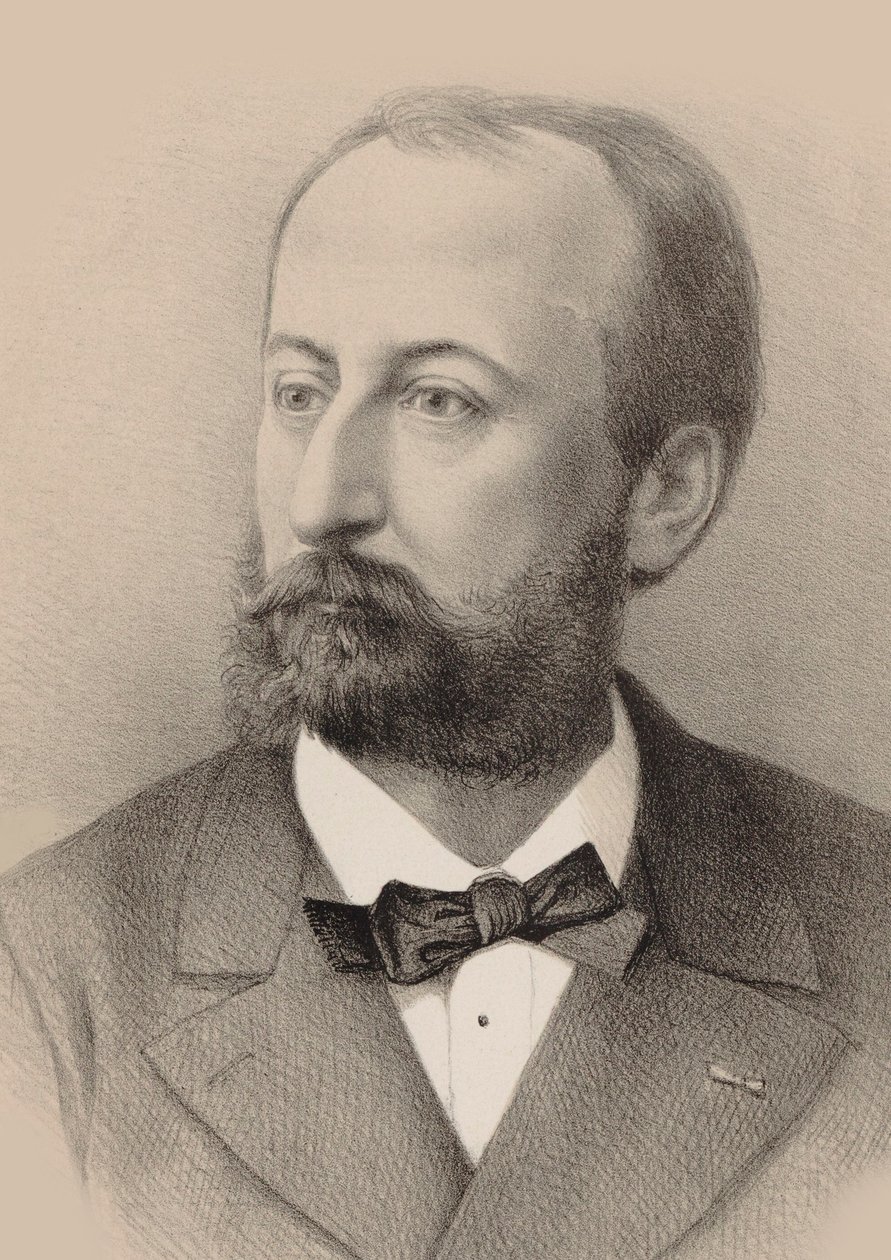 Porträtt av kompositören Camille Saint-Saëns 1835-1921, 1879. av Octave Edouard Jean Jahyer