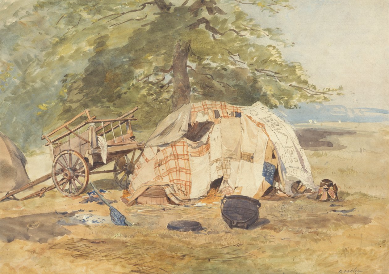 Ett zigenarläger av Octavius Oakley