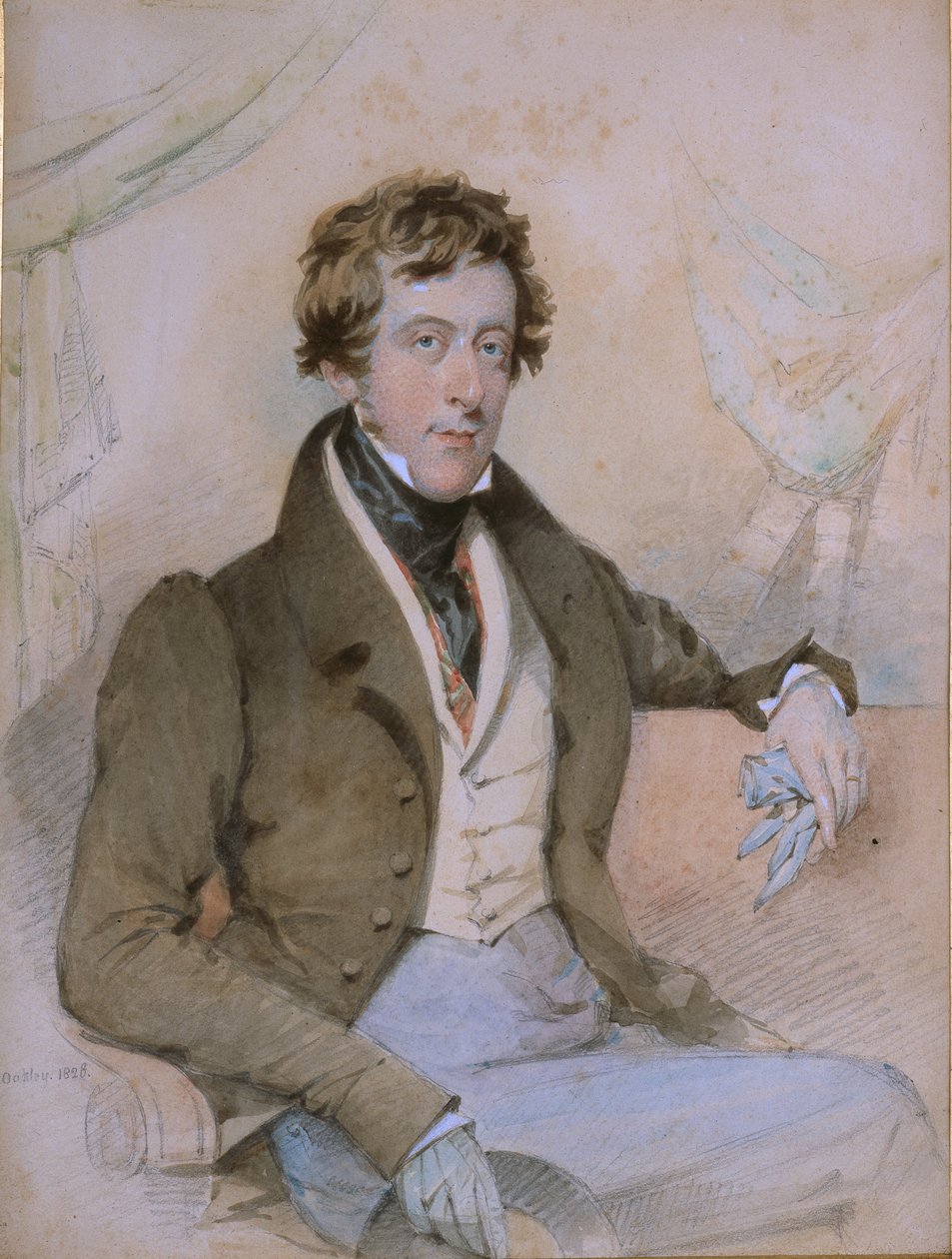 Porträtt av William Spencer, 6:e hertigen av Devonshire av Octavius Oakley