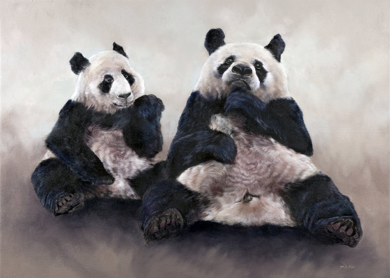 China bear, Pixiu, 2014 (akryl på duk) av Odile Kidd