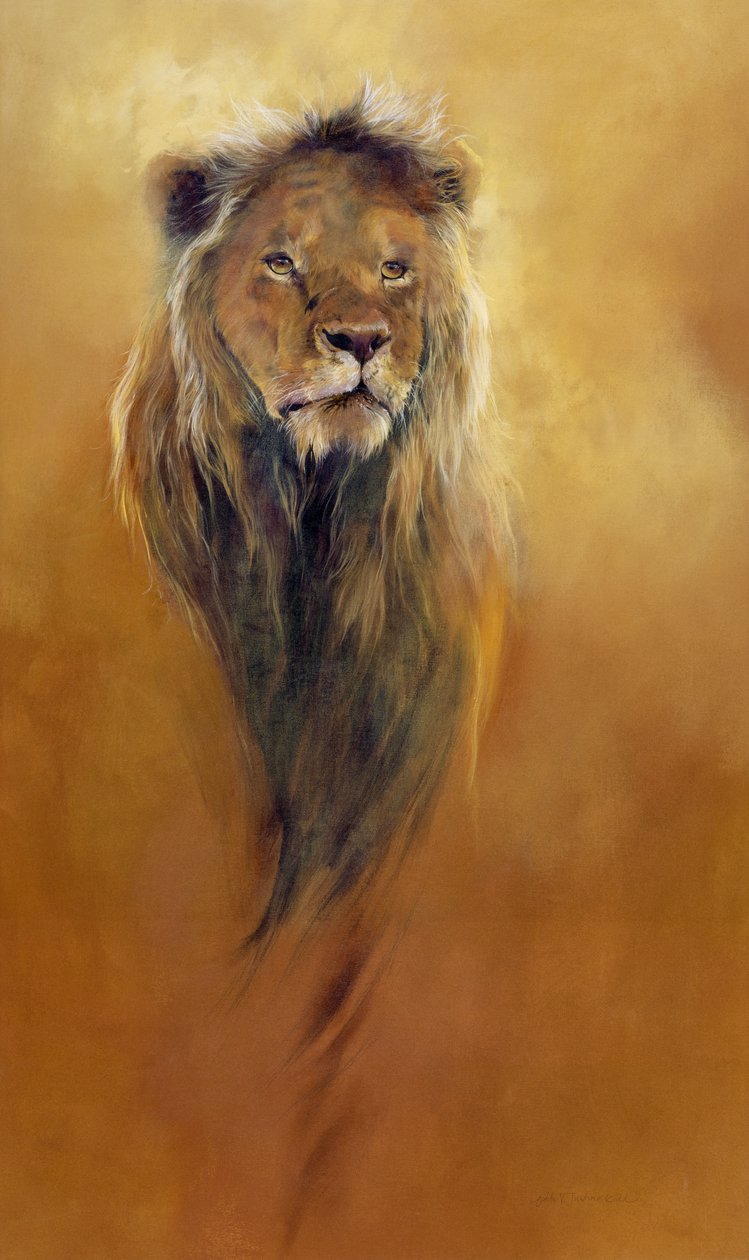 King Leo, 2000 (akryl och blyertskrita på duk) av Odile Kidd