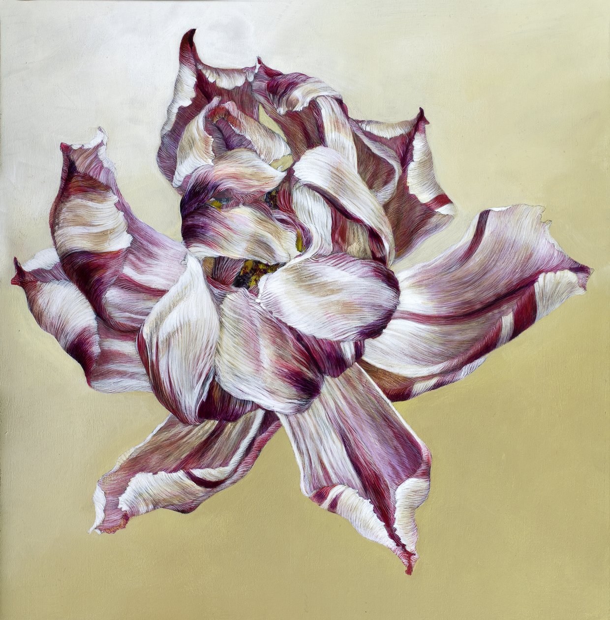 Tulipa, 2013 (akryl på trä) av Odile Kidd