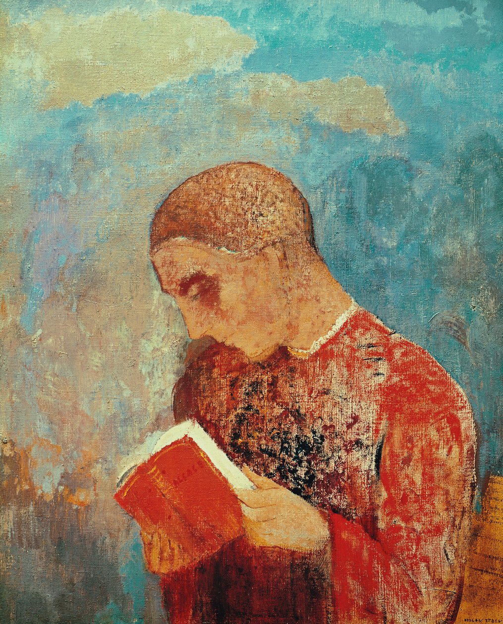 Alsace eller, Monk Reading, c.1914 av Odilon Redon