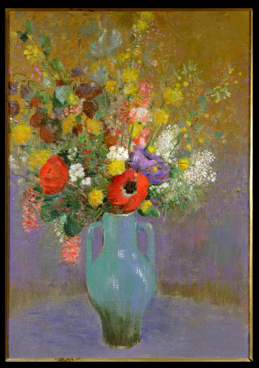 Bukett av vilda blommor, ca 1900 av Odilon Redon