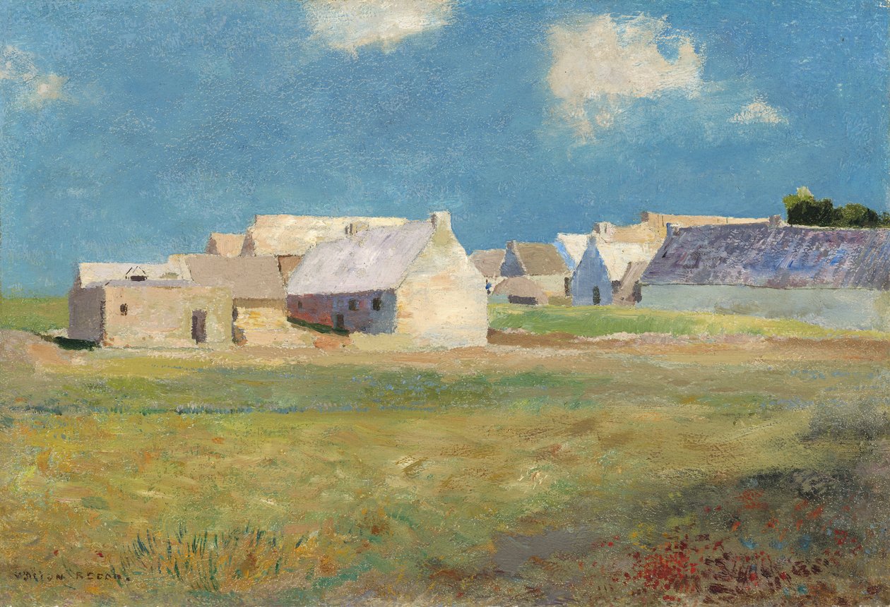 Breton Village, ca 1890 av Odilon Redon