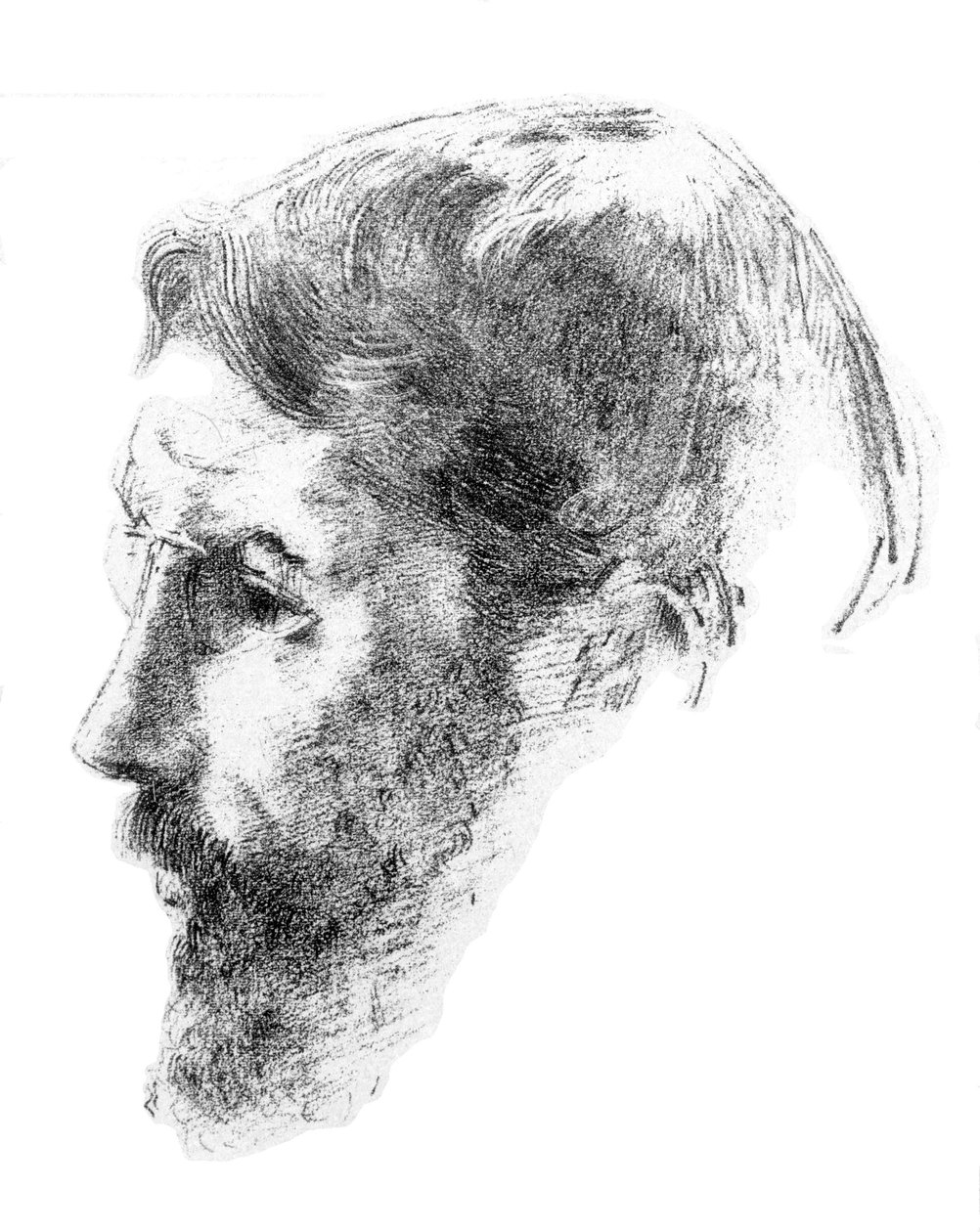 Portrait of Bonnard (Artists Proof) av Odilon Redon