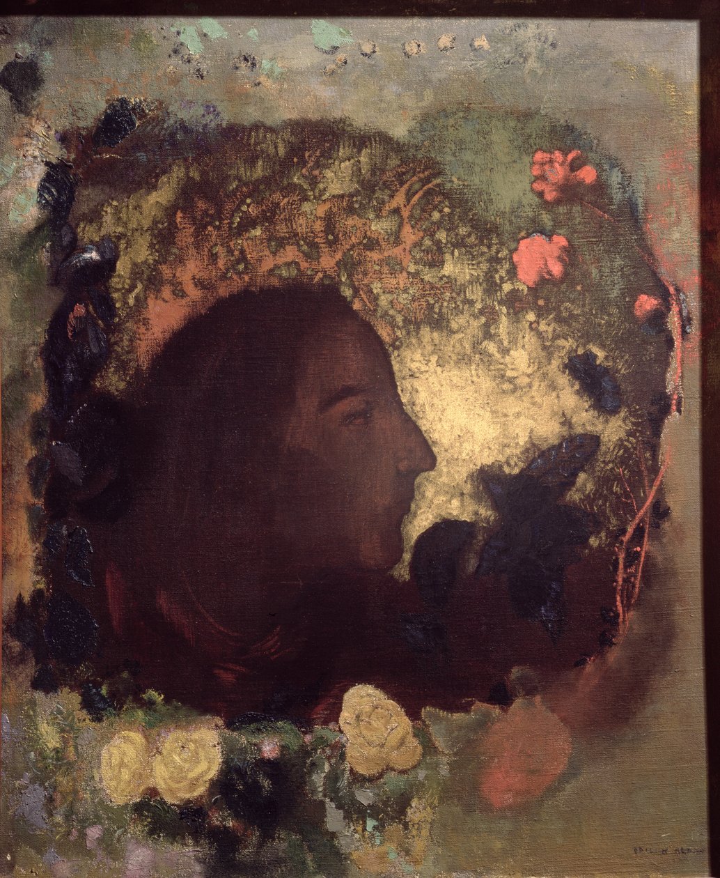 Porträtt av Paul Gauguin (1848-1903), målat efter hans död, ca 1903-05 av Odilon Redon
