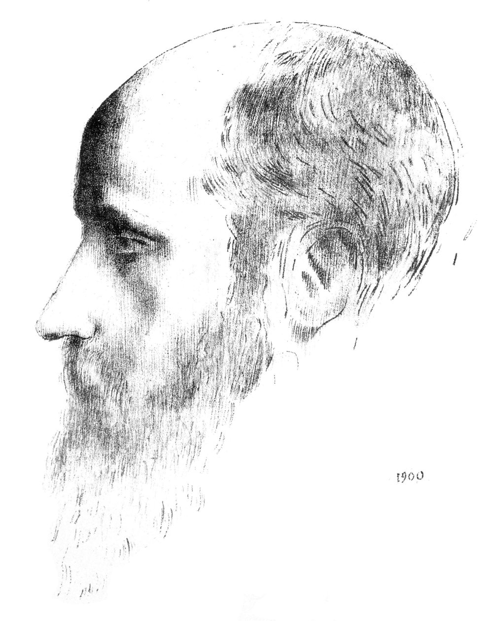 Portrait of Vuillard (Artists Proof) av Odilon Redon