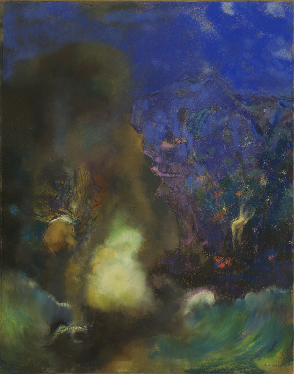 Roger och Angelica, ca 1910 av Odilon Redon