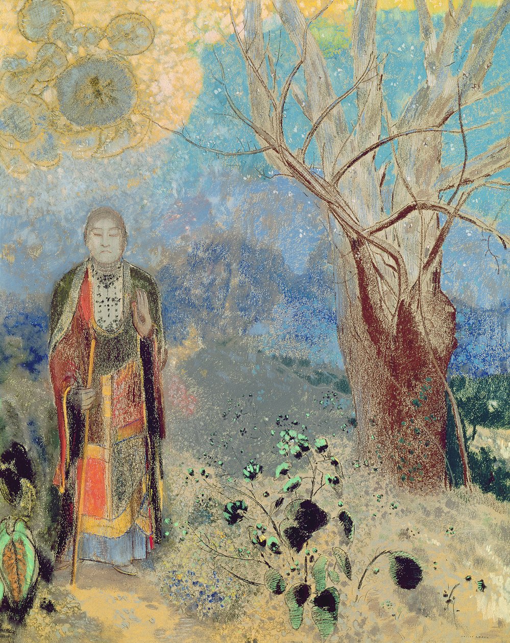 Buddha, ca 1905 (pastell på papper) av Odilon Redon