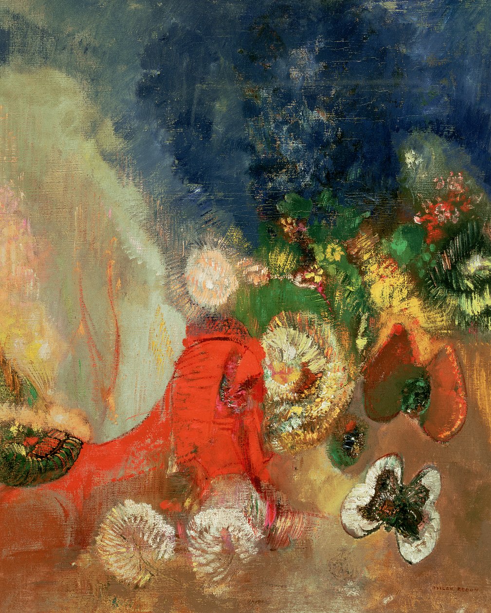 Den røde sfinks, ca. 1912 sverige av Odilon Redon