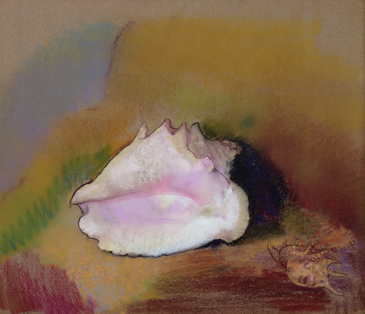 Skalet, 1912 (pastell på papper) av Odilon Redon
