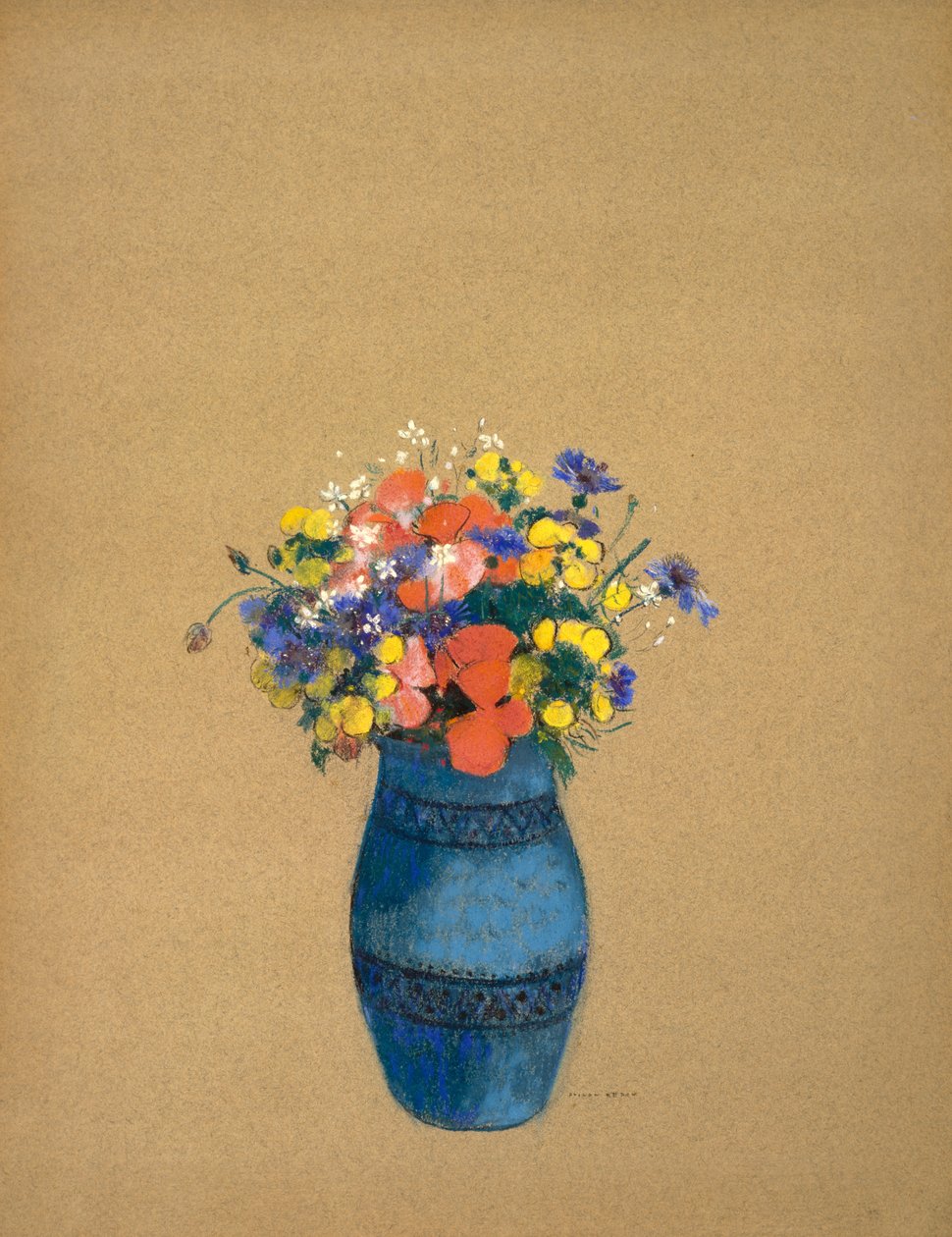 Vas med blommor, 1909-10 av Odilon Redon