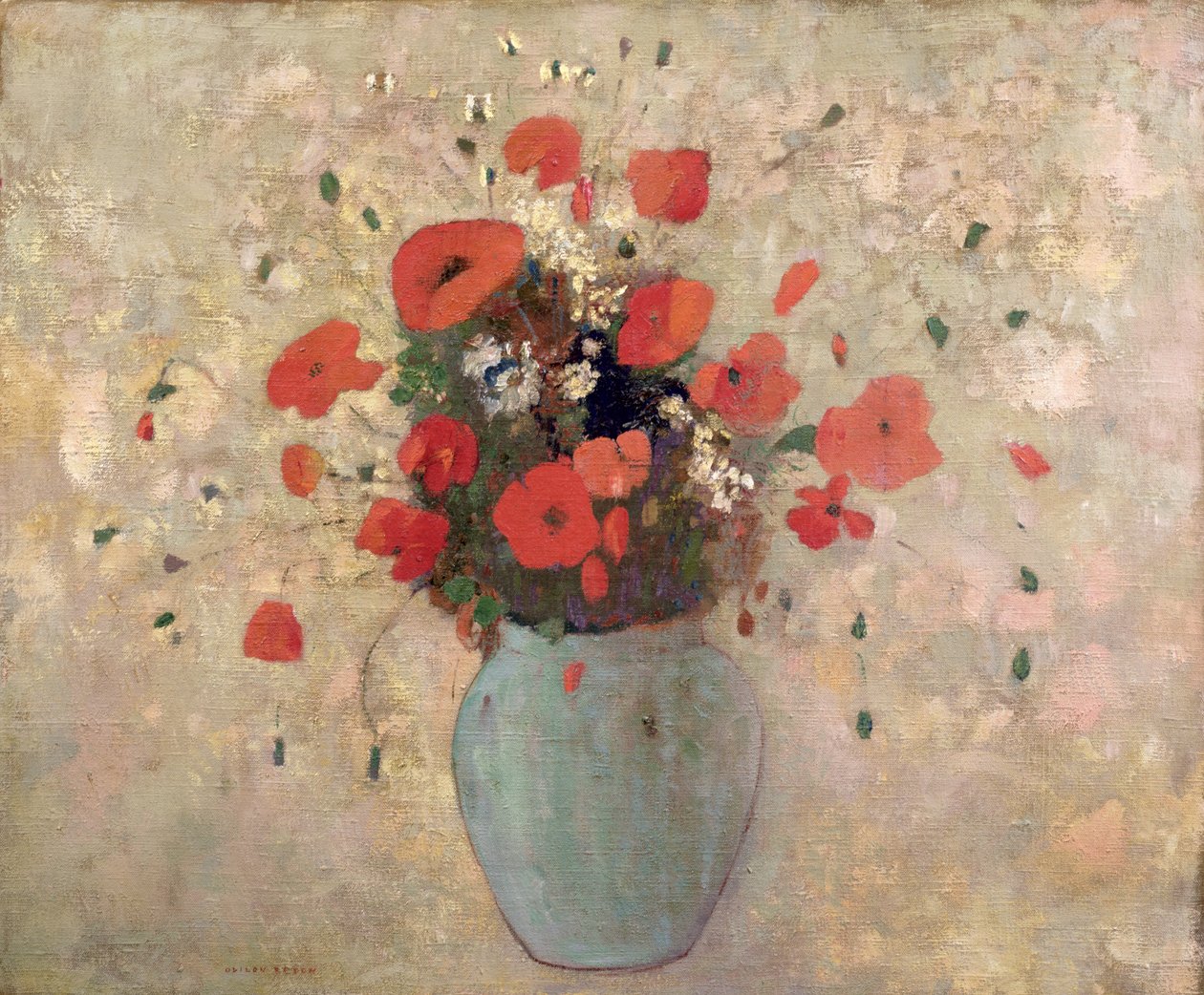 Vas av vallmo av Odilon Redon