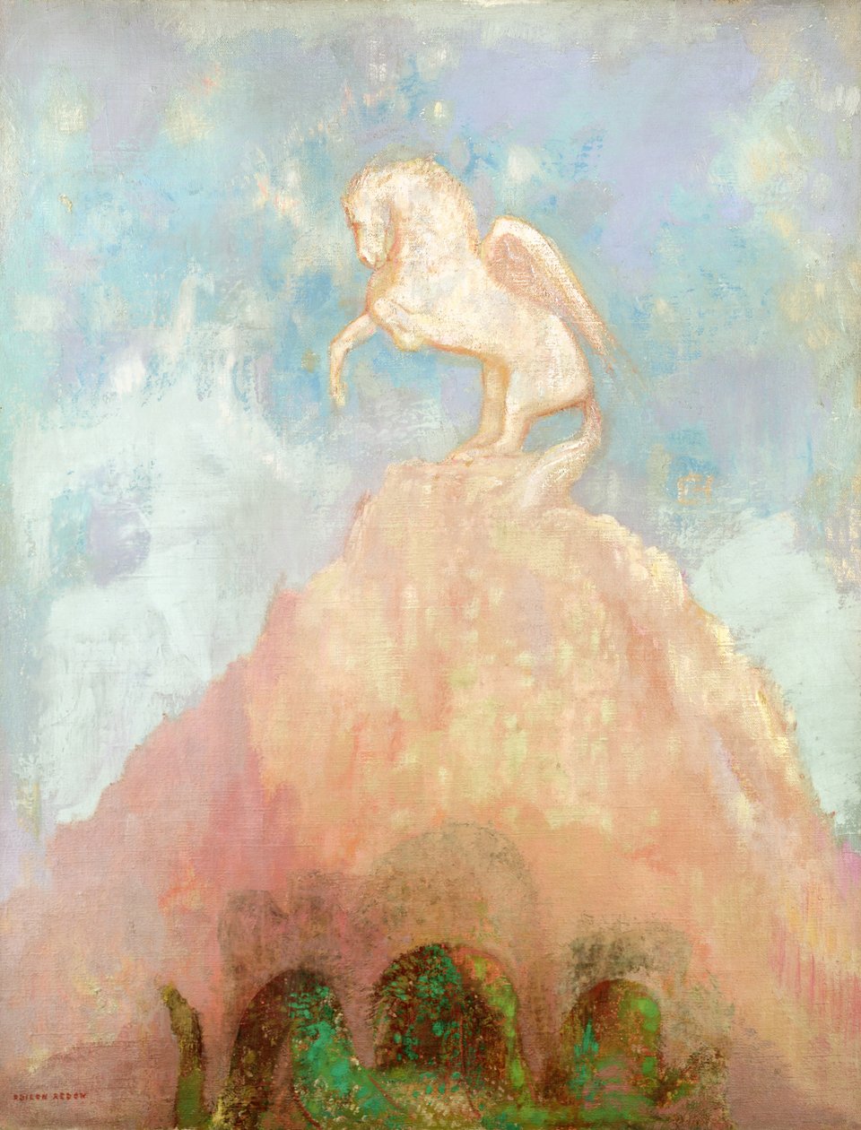 White Pegasus, ca 1908 av Odilon Redon