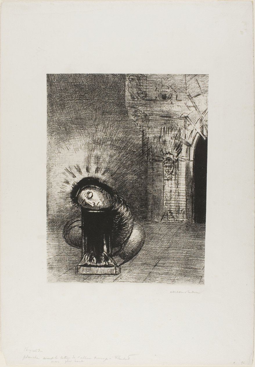 A Long Chrysalis, the Color of Blood, tallrik 2 av 6 av Odilon Redon