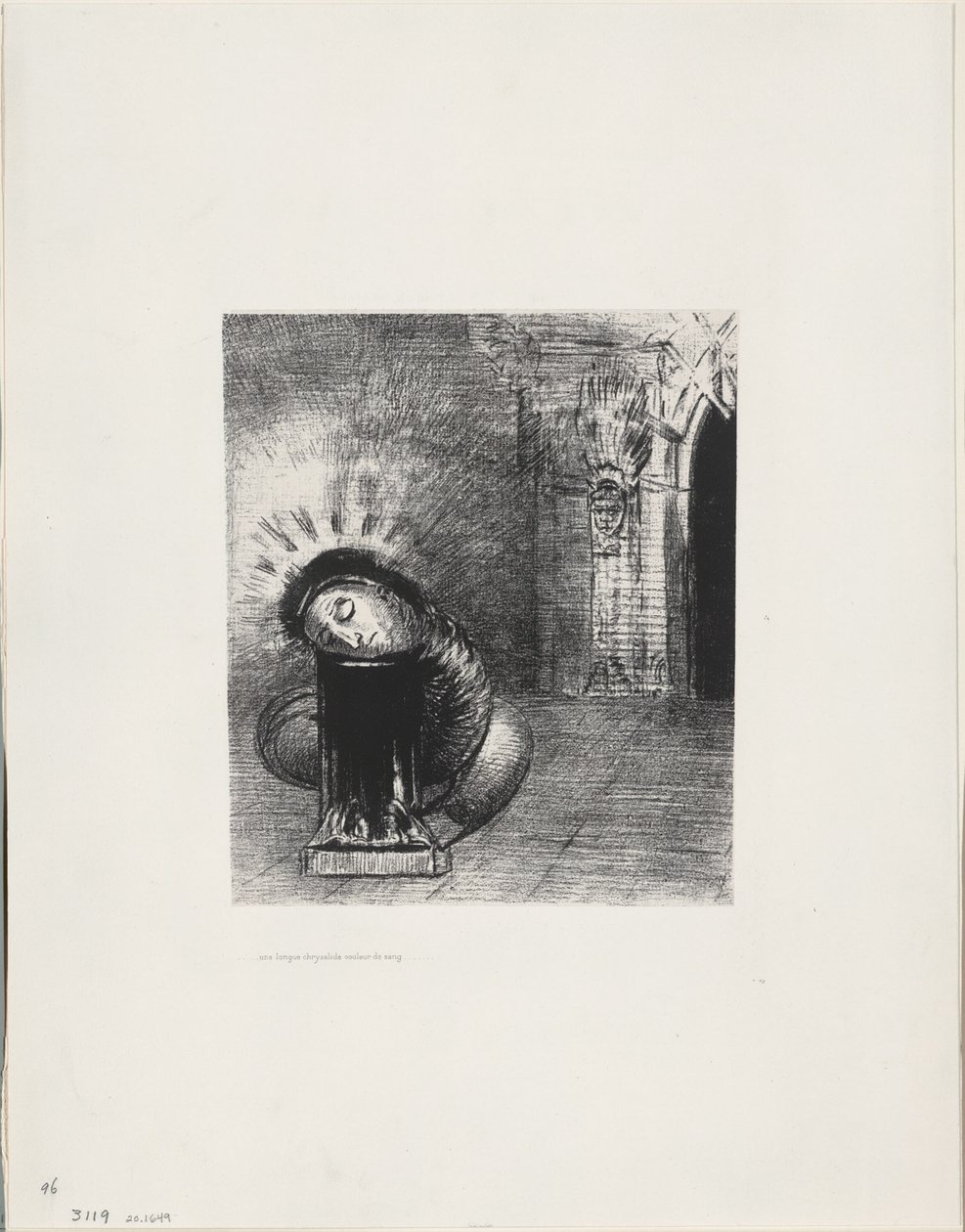 A Long Chrysalis, the Color of Blood, tallrik 2 av 6 av Odilon Redon