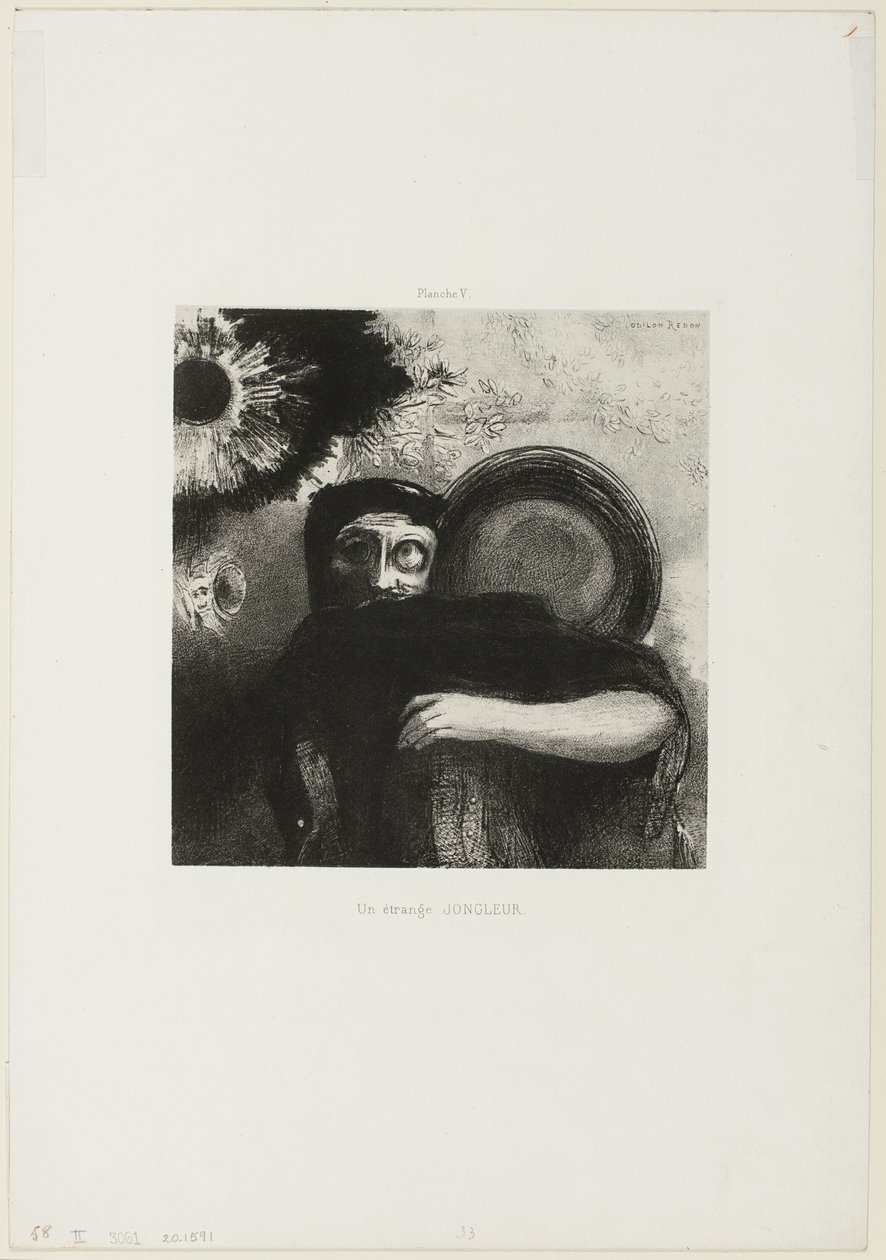 A Strange Jonglör, tallrik 5 av Odilon Redon