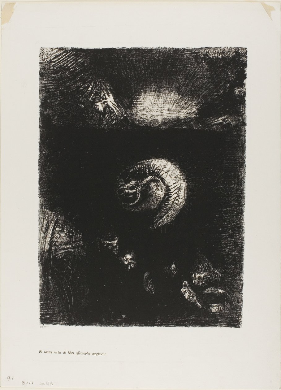 And All Manner of Frightful Creatures Arise, skylt 8 av 10 av Odilon Redon