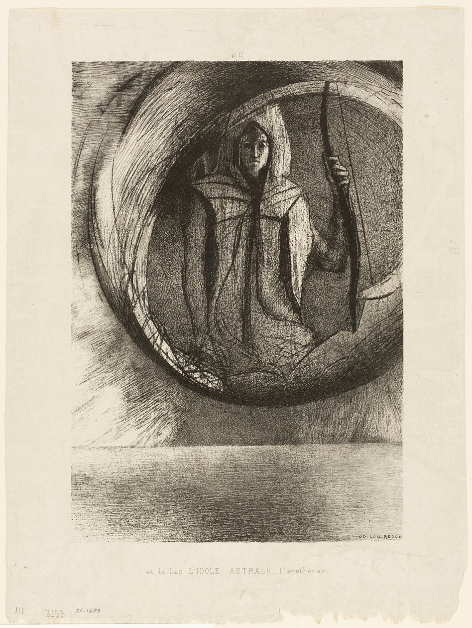 Och bortom, Astral Idol, Apotheosis, platta 2 av 6 av Odilon Redon