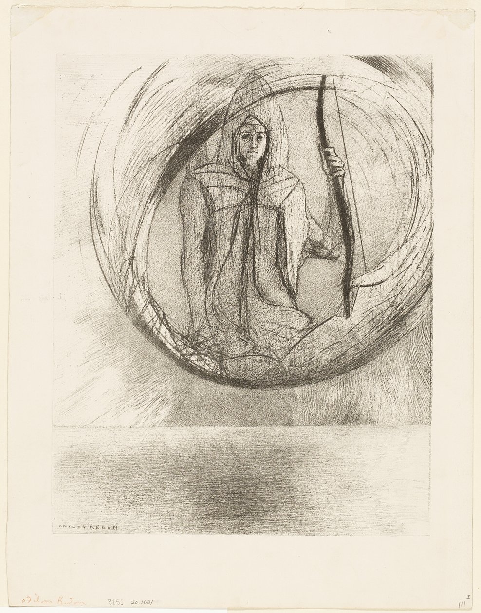 Och bortom, Astral Idol, Apotheosis, platta 2 av 6 av Odilon Redon