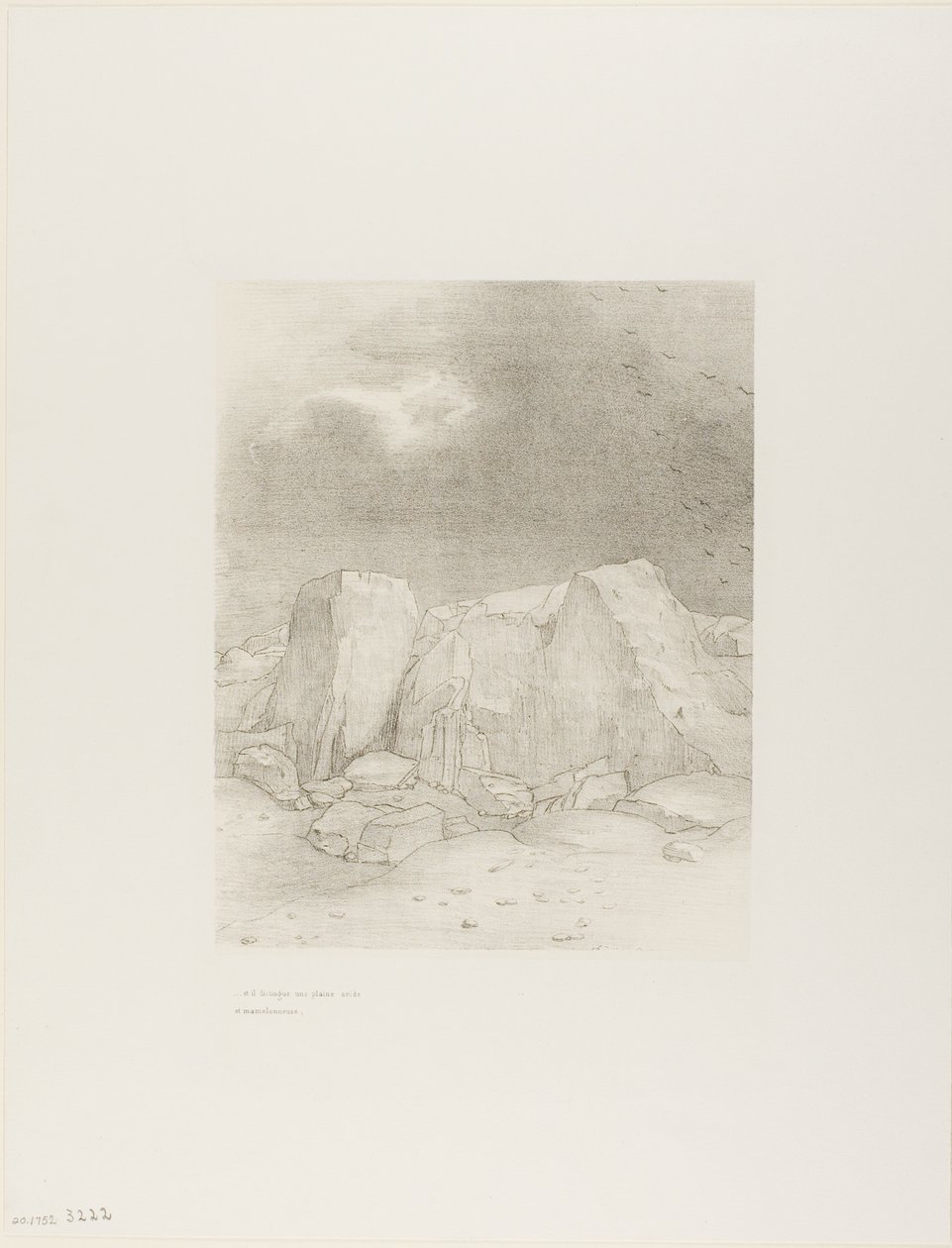 And He Discerns an Arid, Knoll-Covered Plain, skylt 7 av 24 av Odilon Redon