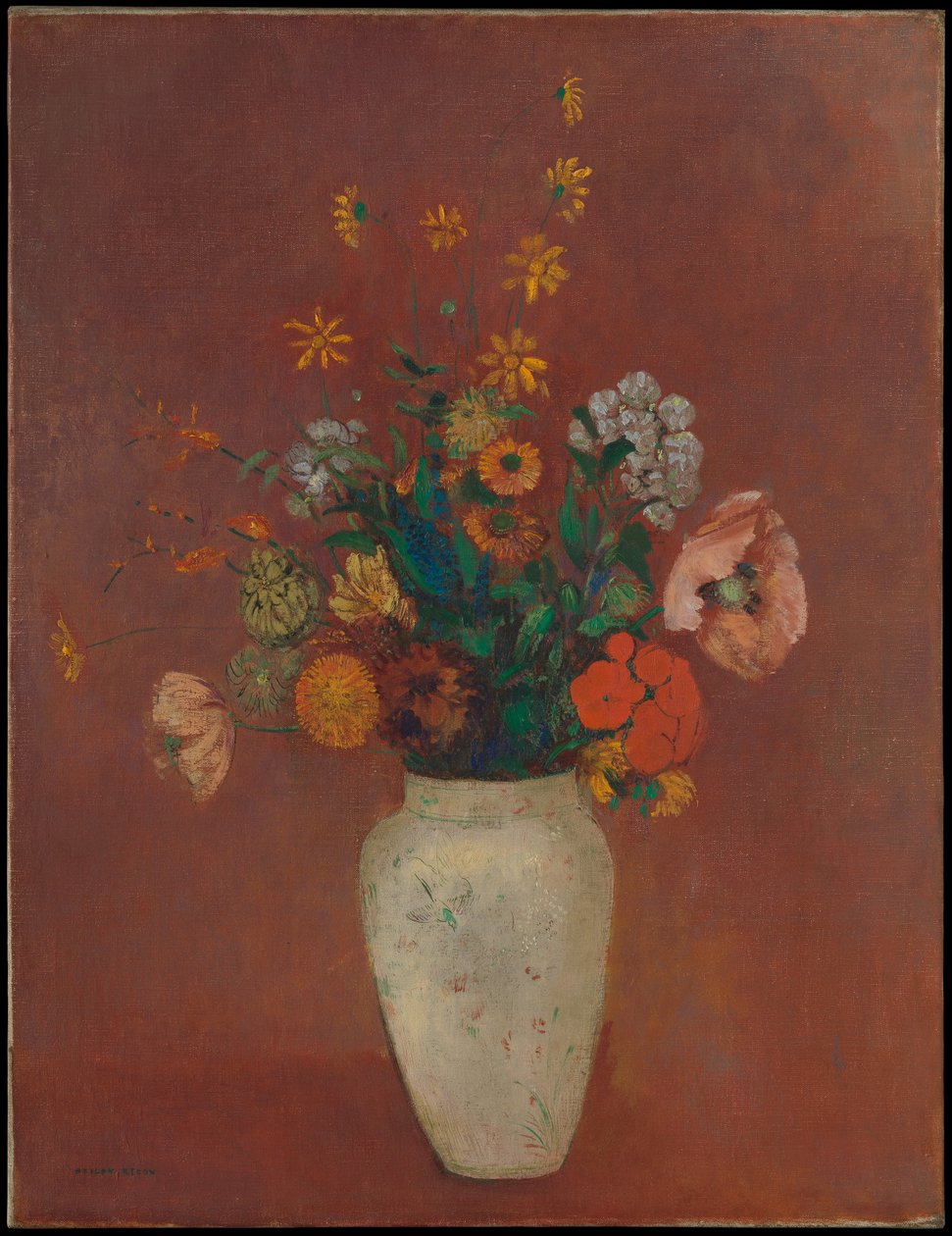 Bukett i en kinesisk vas av Odilon Redon