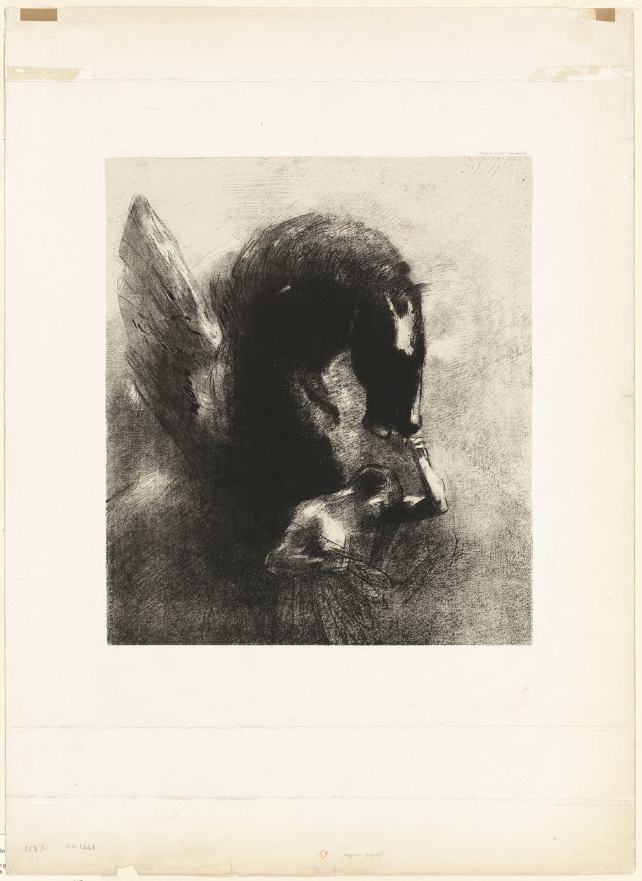 Pegasus i fångenskap av Odilon Redon