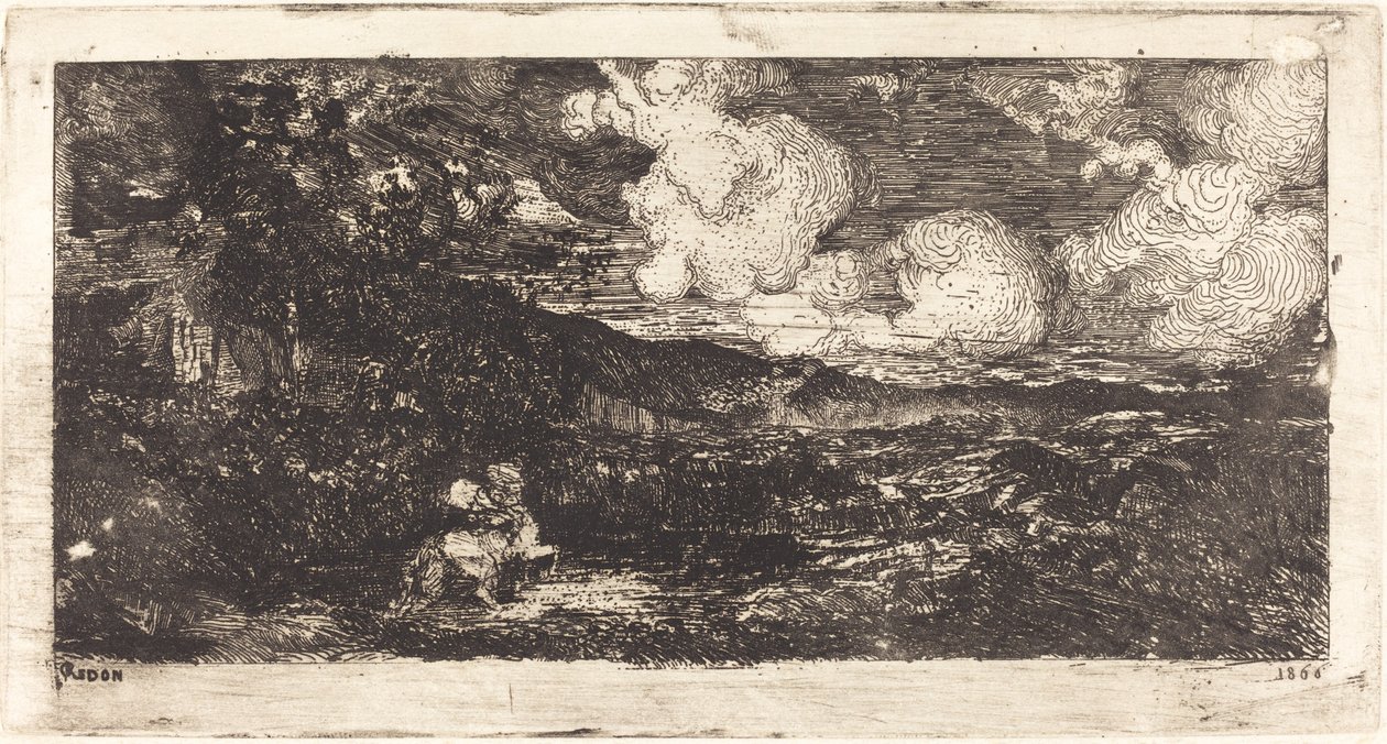 Cavalier Galopant (galopperande ryttare) av Odilon Redon