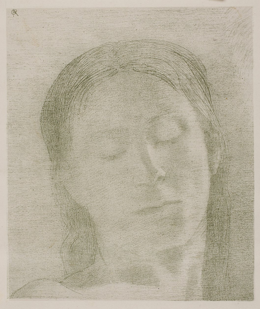 Stängda ögon av Odilon Redon