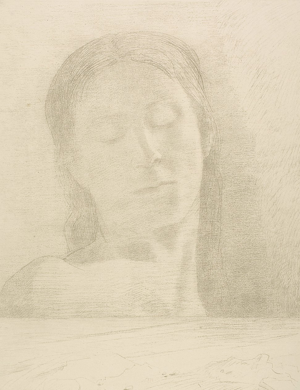 Stängda ögon av Odilon Redon