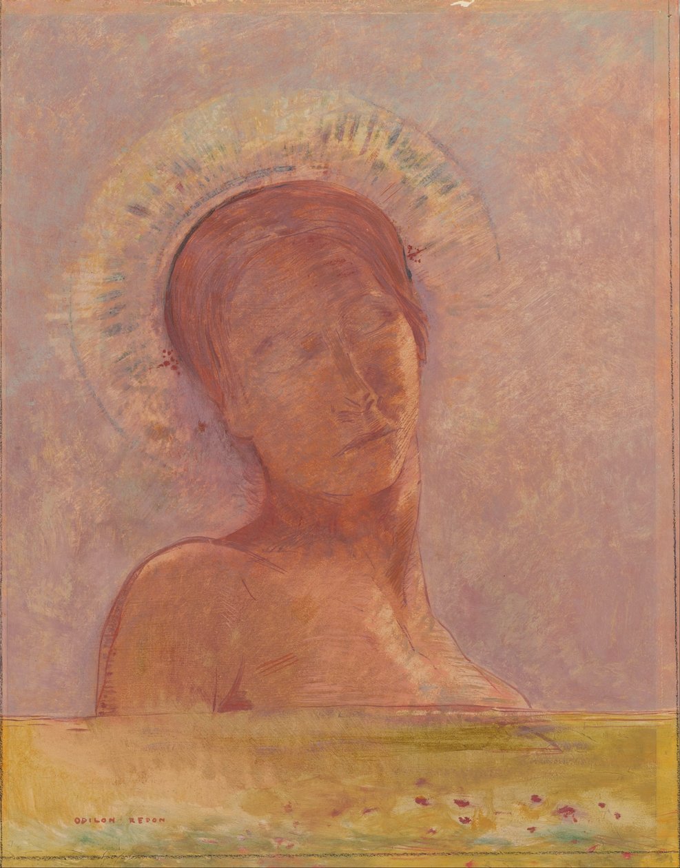 Slutna ögon av Odilon Redon