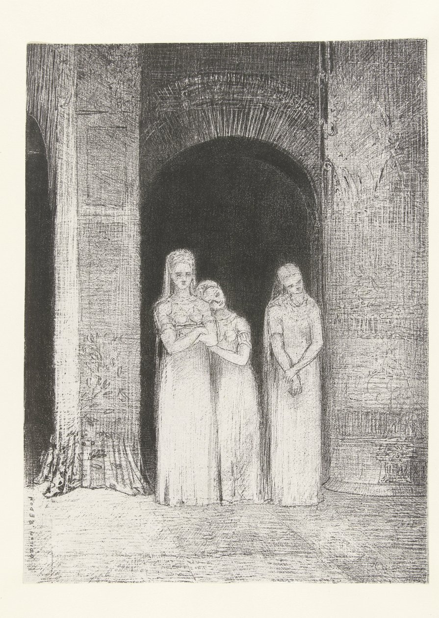 Prästinnorna stod på vakt Prästinnorna väntade La Nuit (serietitel) Natten (serietitel) av Odilon Redon