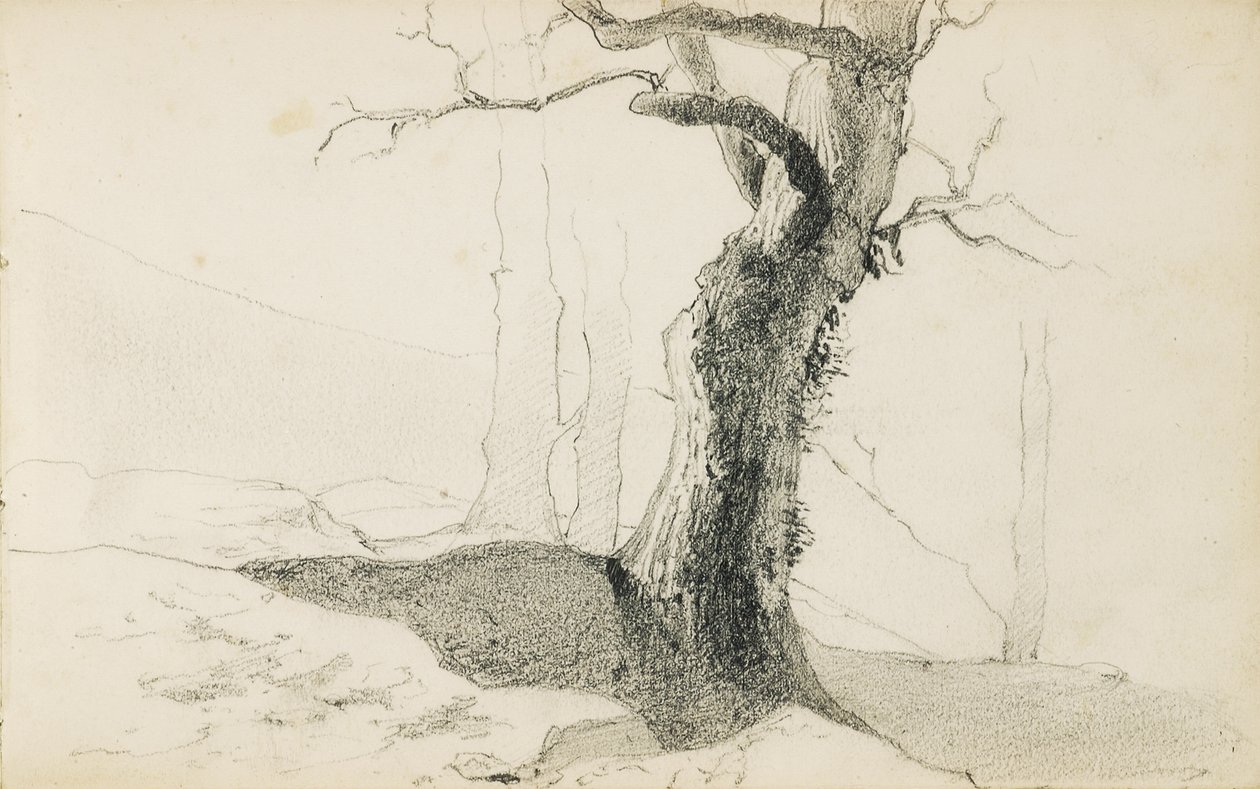 Ritning från ett album med titeln "Baskien", 1862-63 av Odilon Redon