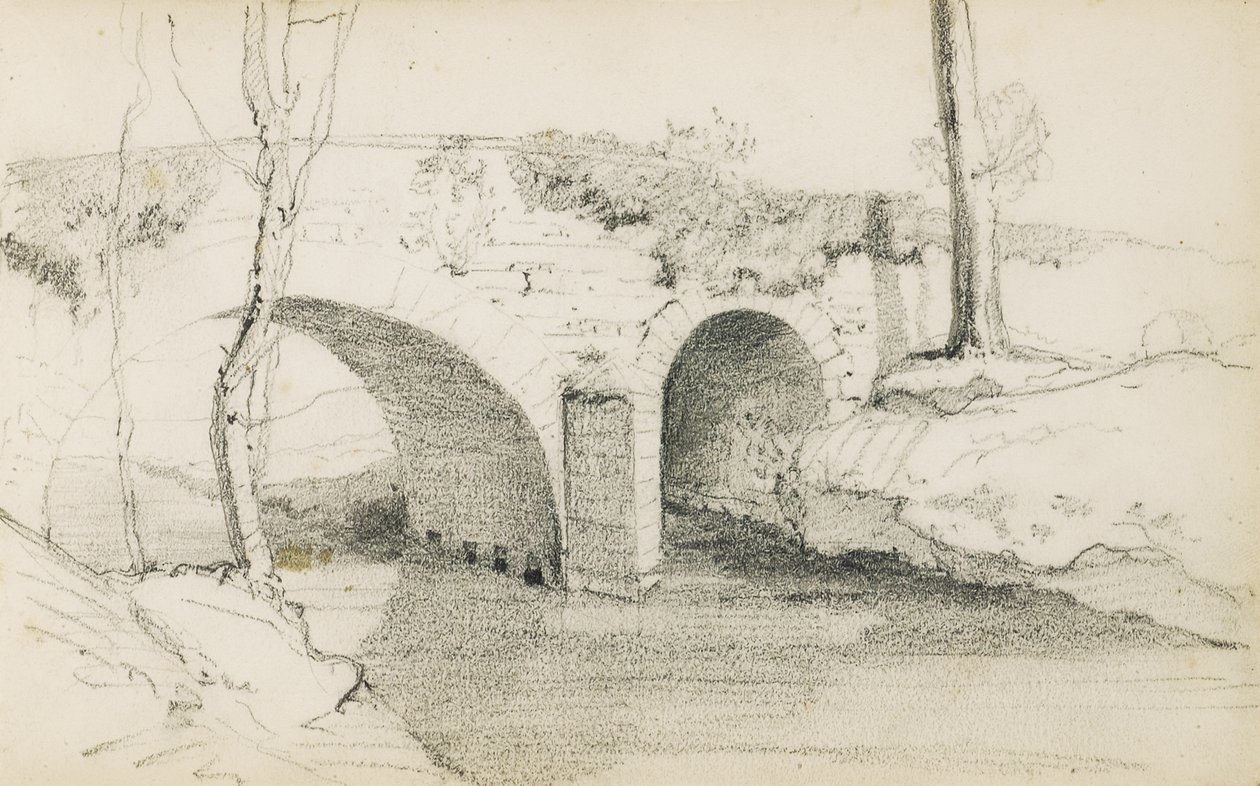 Ritning från ett album med titeln "Baskien", 1862-63 av Odilon Redon