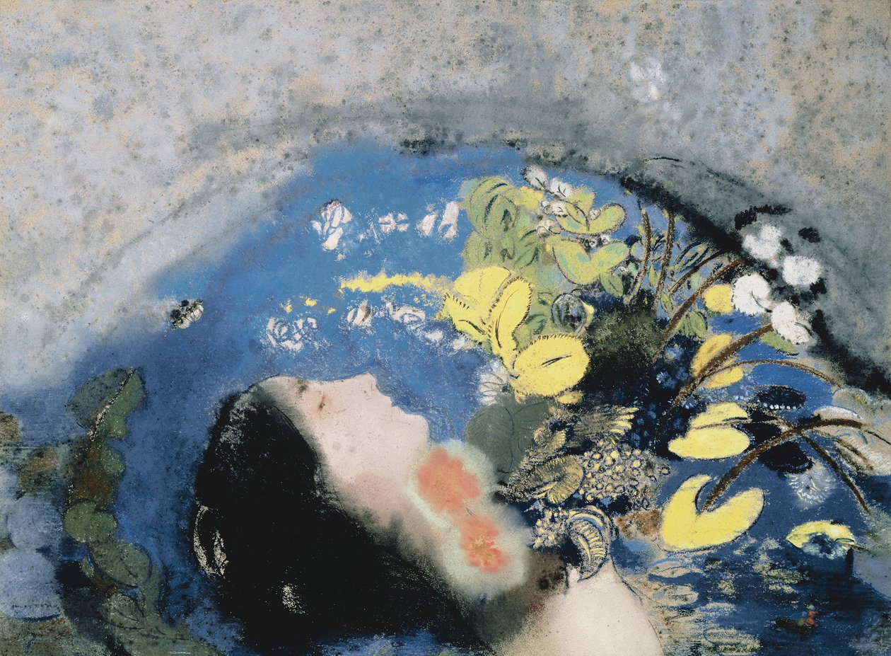 Drunkning av Ophelia av Odilon Redon
