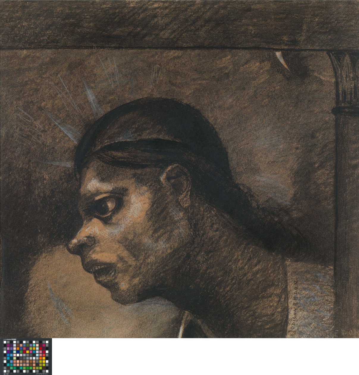 Holländska: En man av folket. Teckning till en illustration i Le Juré av Edmond Picard av Odilon Redon