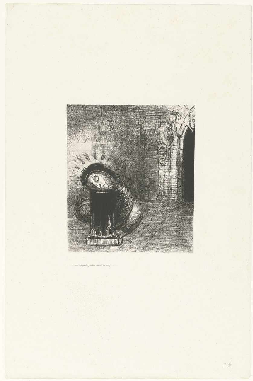 En lång pop färgen av blod ...une longue chrysalide couleur de sang... Tentation de Saint-Antoine (2) (serietitel) Temptation of Saint Anthony (serietitel) av Odilon Redon