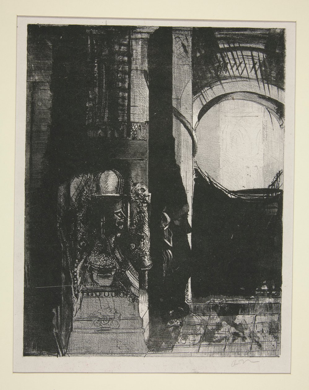 Och överallt finns det basaltpelare av Odilon Redon