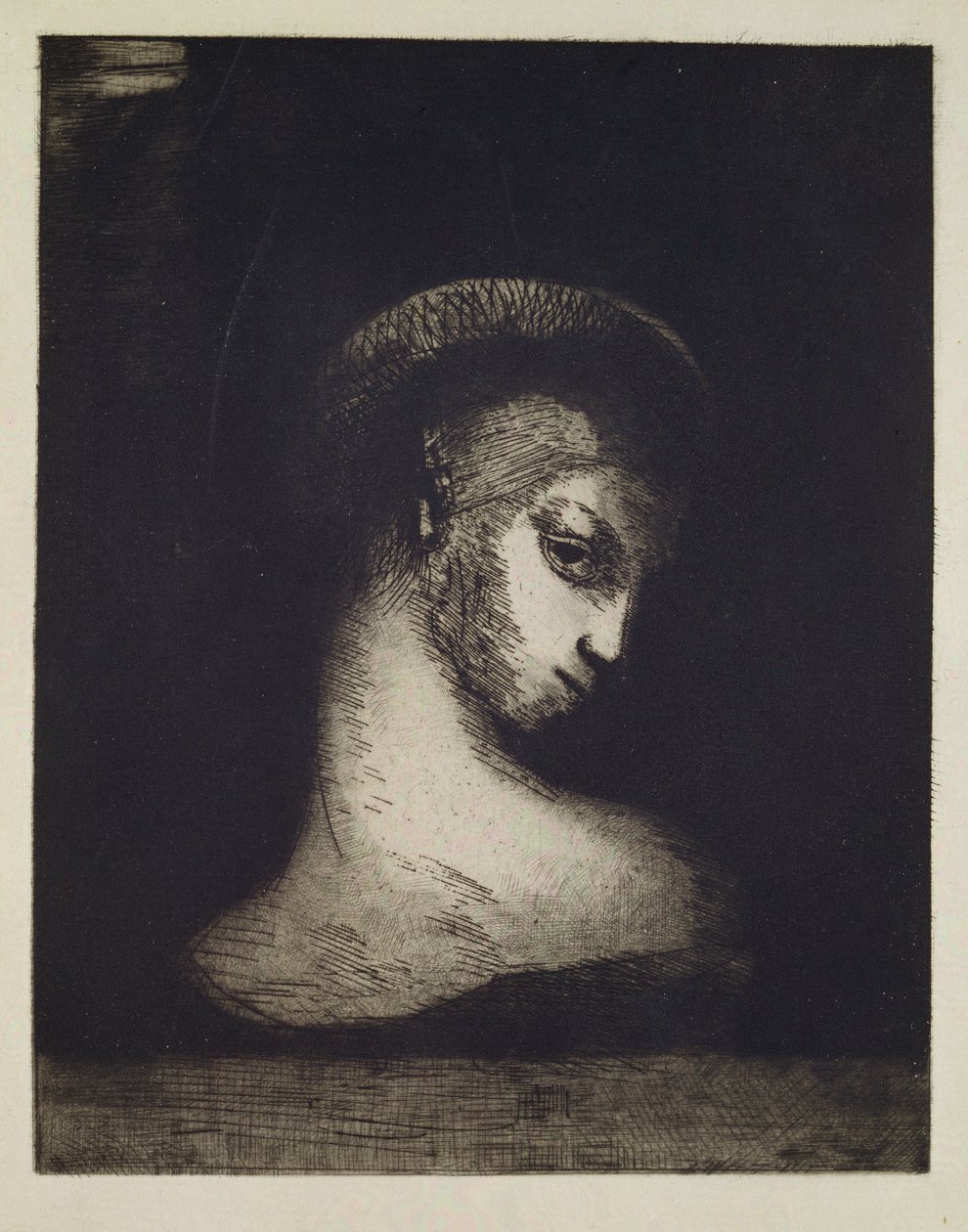 Kvinnligt huvud av Odilon Redon
