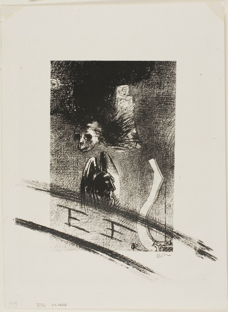 Frontispiece till Iwan Gilkins Damnation av konstnären av Odilon Redon