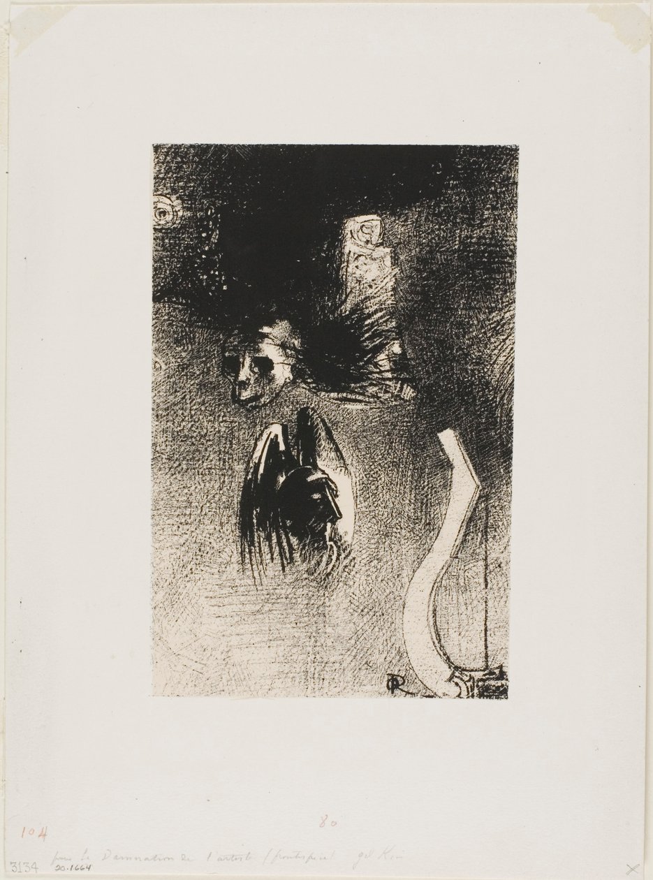 Frontispiece till Iwan Gilkins Damnation av konstnären av Odilon Redon