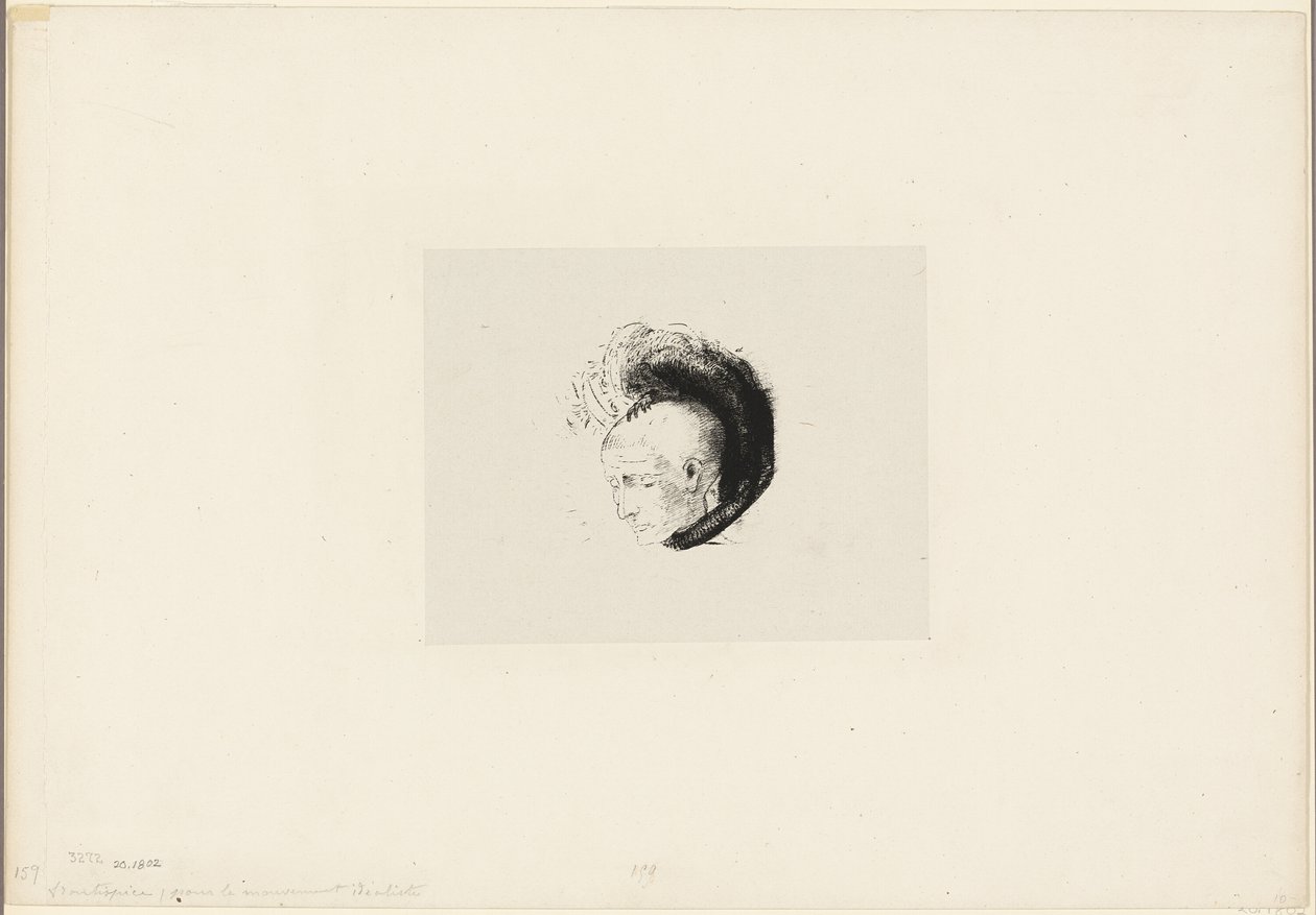 Frontispiece till Le mouvement idéaliste en peinture (Den idealistiska rörelsen inom måleriet) av André Mellerio av Odilon Redon