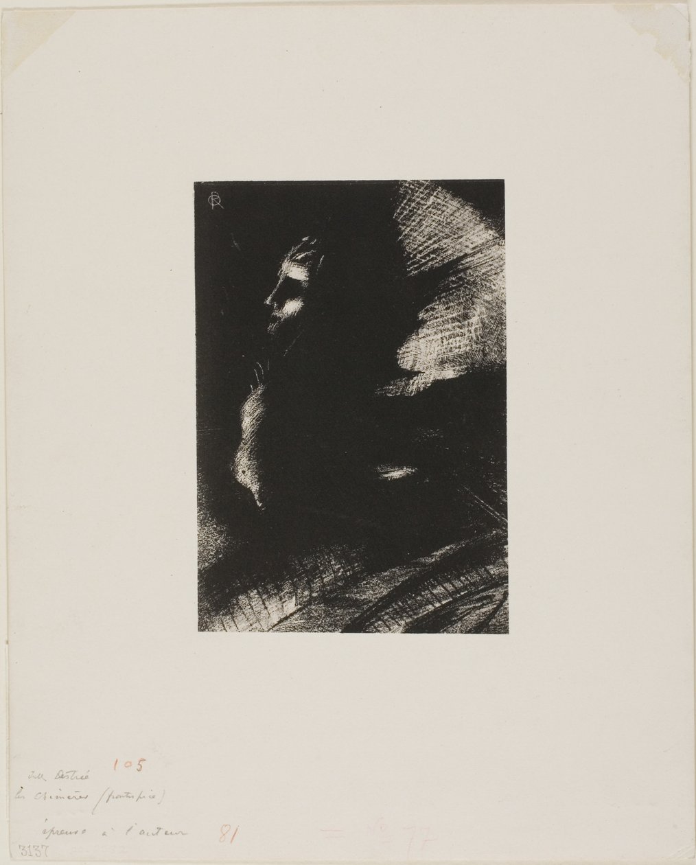Frontispice för Les Chimères av Jules Destrée av Odilon Redon
