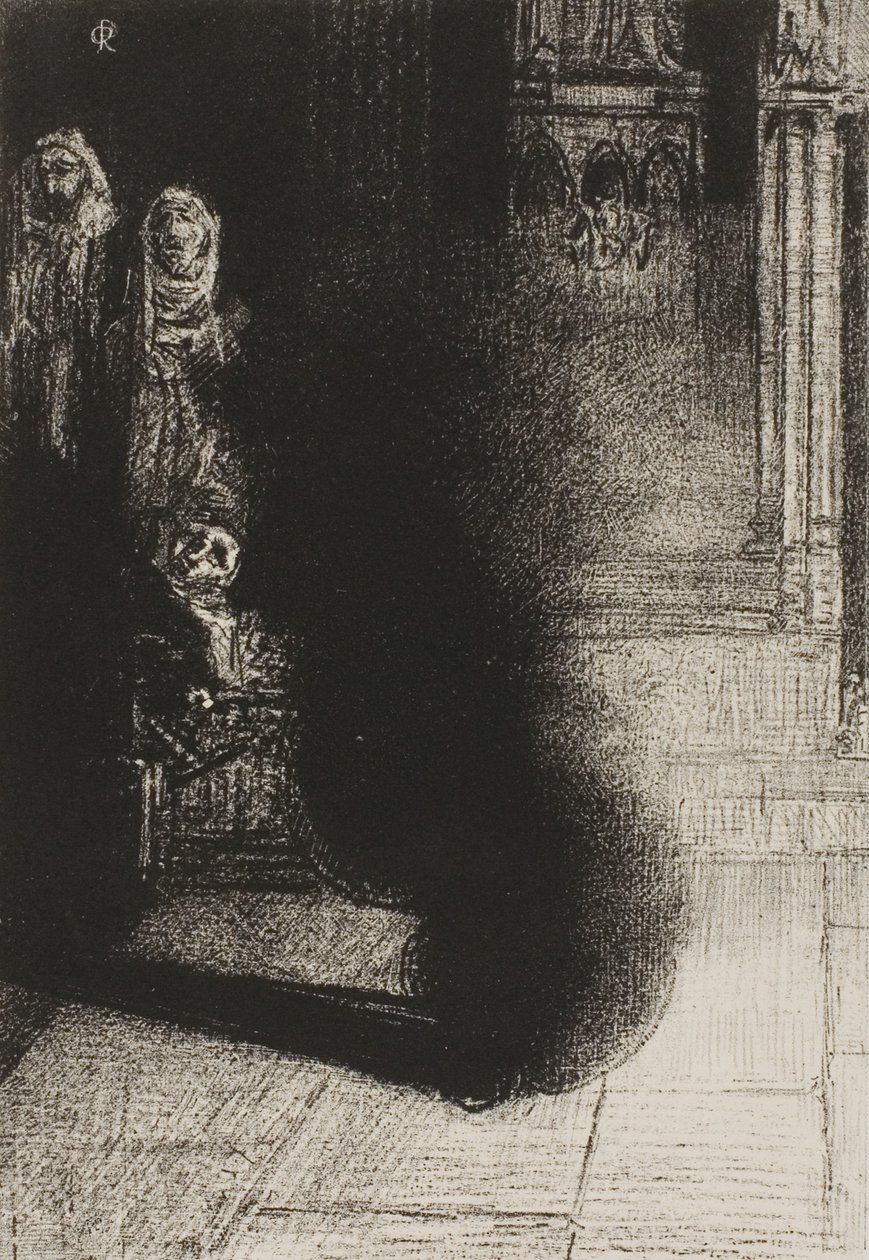 Frontispice för Les Flambeaux noirs av Emile Verhaeren av Odilon Redon